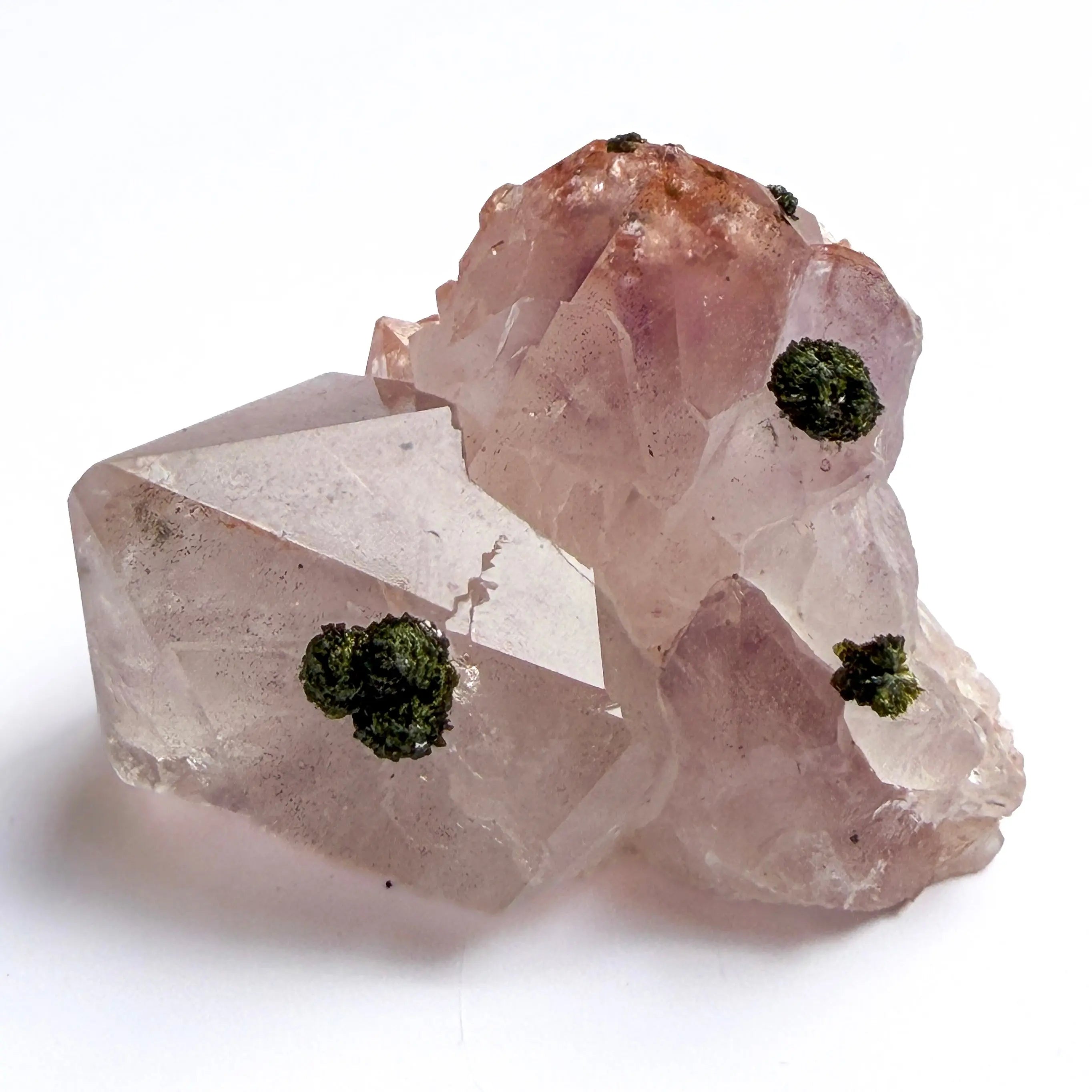 Sichuan Garden Quartz - Pink Amethyst with Epidote, Hematite Inclusions